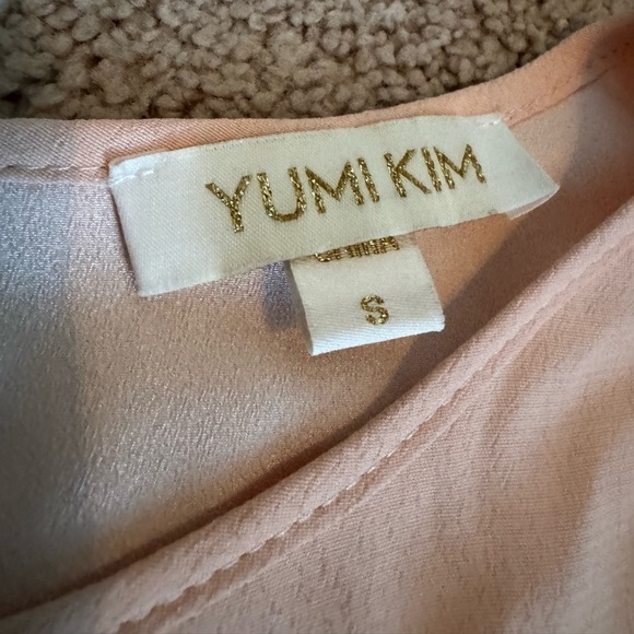 Yumi Kim- Peach Longsleeve Wrap Mini Dress - Picture 3 of 3